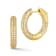 Rachel Zoe Pave Inside-Out Round Hoop Earrings in 14K Gold Over Sterling Silver