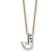 White Lab-Grown Diamond F VS 14K Yellow Gold "J" Initial
Necklace 1.25ct