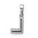 14K White Gold Diamond Letter L Initial with Bail Pendant