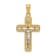 14K Yellow and White Gold Polished Crucifix Pendant