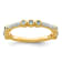14K Yellow Gold Stackable Expressions Aquamarine and Diamond Ring 0.285ctw