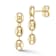 Bellissima Gold 14K Yellow Gold Dainty Triple Mariner Dangle Earrings