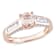 Morganite and Diamond 14K Rose Gold Ring 1.33ctw