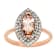 Morganite Marquise And White Zircon Ring In 18K Rose Gold Over Sterling
Silver 1.25ctw