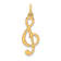 14k Yellow Gold Polished Treble Clef pendant