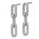 Rhodium Over Sterling Silver Polished Cubic Zirconia Paperclip Link Post
Dangle Earrings
