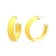14K Yellow Gold Over Sterling Silver Small Illusion Acrylic Hoop
Earrings in Yellow