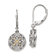 Sterling Silver Rhodium-plated with 14K Accent Diamond Vintage Earrings