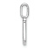 14K White Gold Diamond Lower Case Letter U Initial Pendant