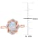 0.75ctw Ethiopian Opal and 0.10ctw Diamond 10k Rose Gold Ring