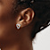 Rhodium Over 14k White Gold Diamond Heart Stud Earrings
