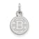 Rhodium Over Sterling Silver NHL LogoArt Boston Bruins Extra Small Pendant