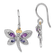 Rhodium Over Sterling Silver with 14K Yellow Gold
Amethyst/Iolite/Diamond Dragonfly Earrings