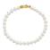 14K Yellow Gold 3-4mm Freshwater Cultured Pearl 14 Inch Necklace, 5 Inch
Bracelet and Earring Set