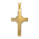 14k Yellow Gold Polished Satin and Diamond-Cut Crucifix Pendant