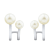 4-4.5mm and 6-6.5mm Round White Freshwater Pearl Sterling Silver Earrings