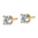 14K Yellow Gold 1.75ct. 5.5mm Cushion G H I True Light Moissanite Earrings