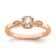 14K Rose Gold Petite Rope Edge Round Diamond Ring 0.24ctw
