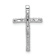 Rhodium Over 14k White Gold Diamond Cross Chain Slide Pendant
