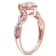 Morganite and Diamond 10K Rose Gold Ring 1.78ctw