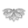 Rhodium Over 14k White Gold Diamond Lotus Flower Chain Slide Pendant