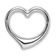 Rhodium Over 14K White Gold Heart Slide Pendant