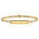 14k Yellow Gold Diamond-Cut Figaro Link ID Bracelet