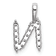 Rhodium Over 14K White Gold Lab Grown Diamond Letter N Initial Pendant