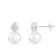 7.5-8mm White Cultured Freshwater Pearl Rhodium Over Sterling Silver Earrings