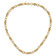 14K Yellow Gold Polished and Textured Fancy Link Necklace