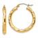 14k Yellow Gold Diamond-Cut 1" Hoop Earrings