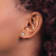 14K Yellow Gold 3/4ct. 4.0mm Princess D E F Pure Light Moissanite Earrings