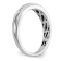 Rhodium Over 14K White Gold Diamond Trio Ladies Wedding Band 0.10ctw