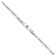 Rhodium Over 14k White Gold Medical Soft Diamond Shape Red Enamel Figaro
Link ID Bracelet