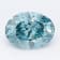 1.01ct Deep Blue Oval Lab-Grown Diamond SI1 Clarity IGI Certified