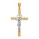 14k Two-tone Gold  Polished INRI Crucifix Cross Pendant