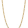 14k Yellow Gold 5.5mm Solid Concave Open Figaro 26 Inch Chain