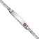 Rhodium Over 14k White Gold Medical Red Enamel Mariner Link ID Bracelet