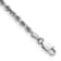 Rhodium Over 14k White Gold 2.75mm Diamond-Cut Quadruple Rope Link Bracelet