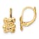 14K Yellow Gold Polished Teddy Bear Leverback Earrings