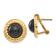 14k Yellow Gold 17mm Onyx Fancy Stud Earrings
