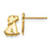 14K Yellow Gold Sitting Dog Post Earrings