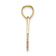 14k Yellow Gold Textured I Love Hockey Charm