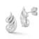 Sterling Statements Rhodium Over Sterling Silver CZ Double Teardrop Studs