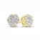 0.75cttw Diamond Cluster Earring set in 14k Yellow Gold