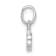 Rhodium Over Sterling Silver Enameled Sun and Cloud Children's Pendant