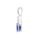 14K White Gold Oval Tanzanite and Diamond Pendant 1.91ctw