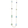 14K Yellow Gold Multi-color Gemstone 34 Inch Necklace