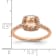 14K Rose Gold Morganite Diamond Halo Engagement Ring