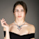 Ruby Red Cubic Zirconia, Rhodium Plated Over Sterling Silver Teardrop Necklace
